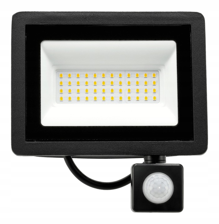 Halogen LED 50W 4500lm Lampa z Czujnik Ruchu Zmierzchu Naświetlacz