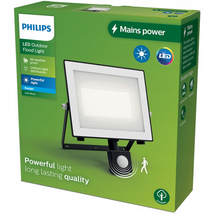 Naświetlacz LED 50W 5400lm 5000K IP65 Czujnik Ruchu i Zmierzchu