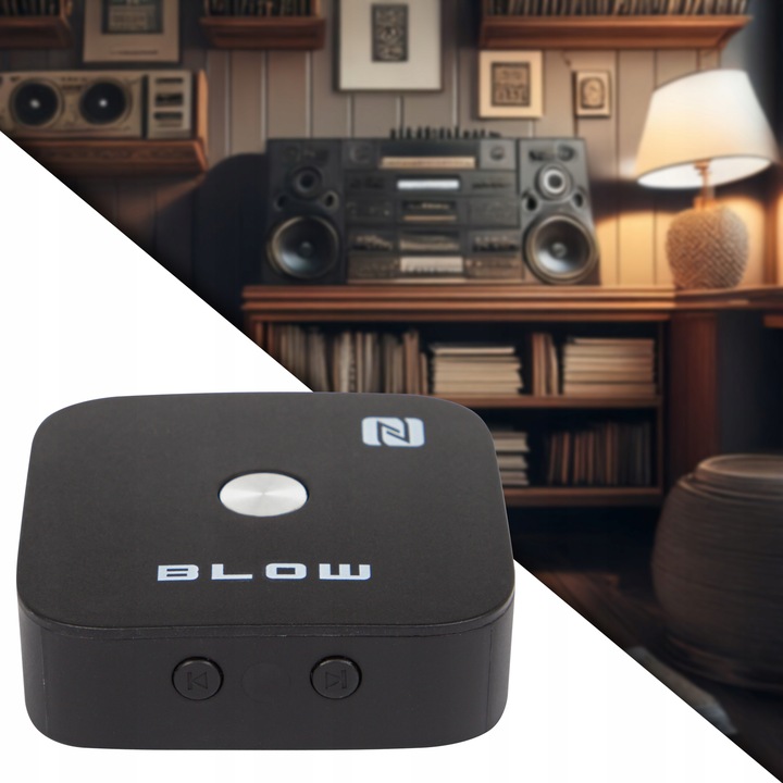 ADAPTER ODBIORNIK DO WIEŻY BLUETOOTH 5.3 NFC AUX RCA USB PILOT ZESTAW