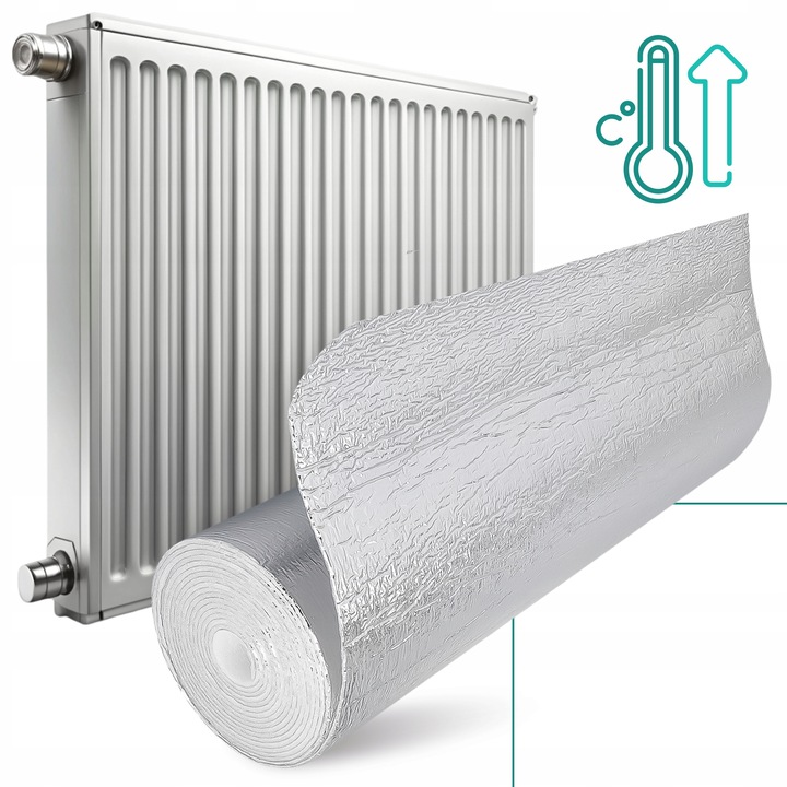 Ekran Zagrzejnikowy Mata Aluminiowa 5m Pianka Izolacyjna Odbijająca Ciep GO