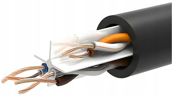 KABEL SIECIOWY LAN CAT 6 UTP PRZEWÓD INTERNETOWY ETHERNET RJ45 CZARNY 30m