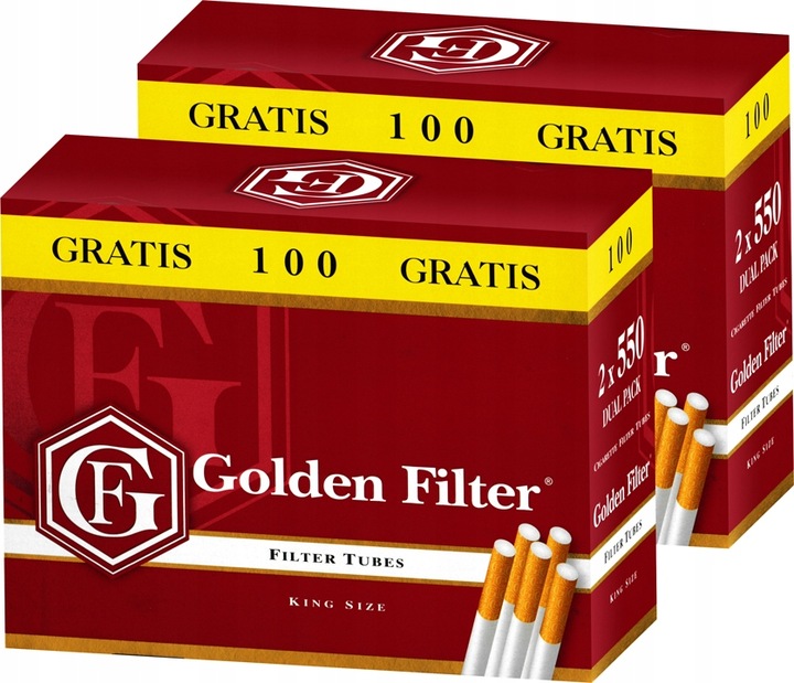 Gilzy papierosowe GOLDEN FILTER 1100 szt