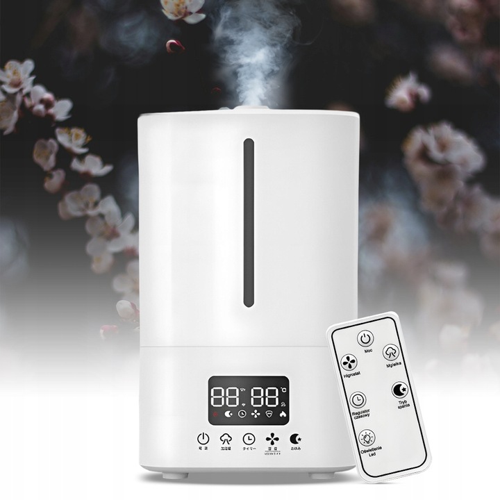 Nawilżacz Powietrza Ultradźwiękowy Smart 25 W - 5l Z PILOTEM