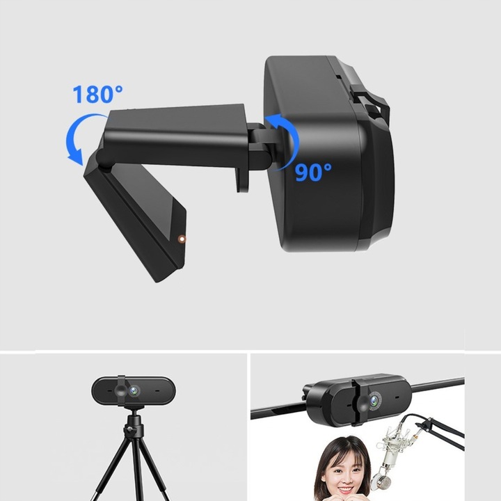 Kamera Internetowa z Mikrofonem do Komputera USB 3.0 Zaślepka Full HD 1080p