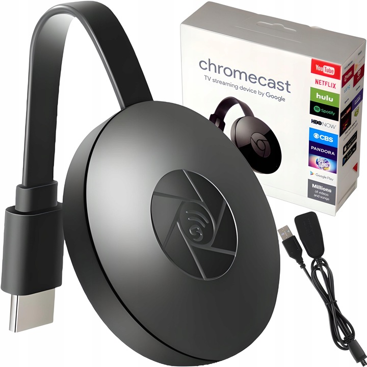 BEZPRZEWODOWY ADAPTER WIFI HDMI CHROMECAST MIRRORSCREEN 2W1