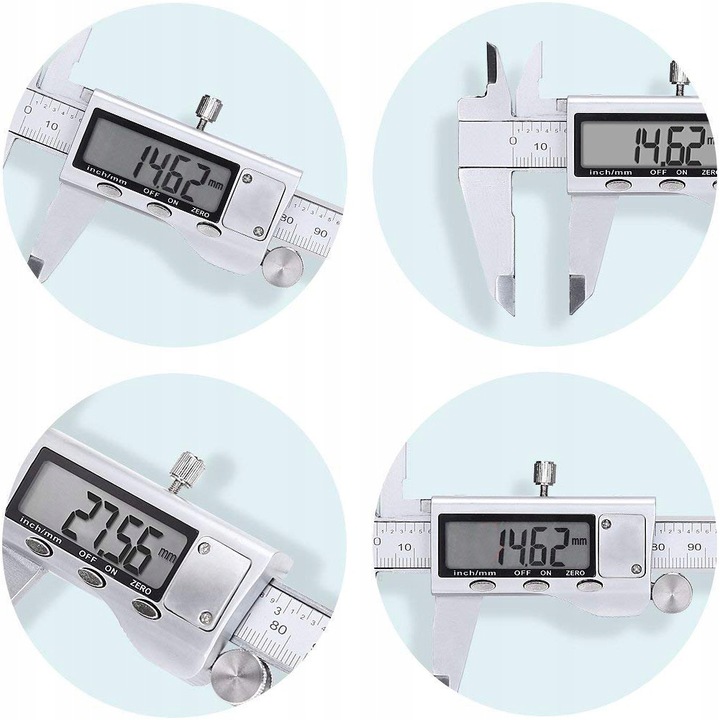 SUWMIARKA ELEKTRONICZNA ZE STALI NIERDZEWNEJ WYŚWIETLACZ LCD,