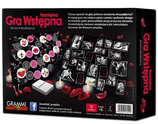 Gra Erotyczna Wstępna Planszowa Dla Par + Kości Miłości Kamasutra Świecące