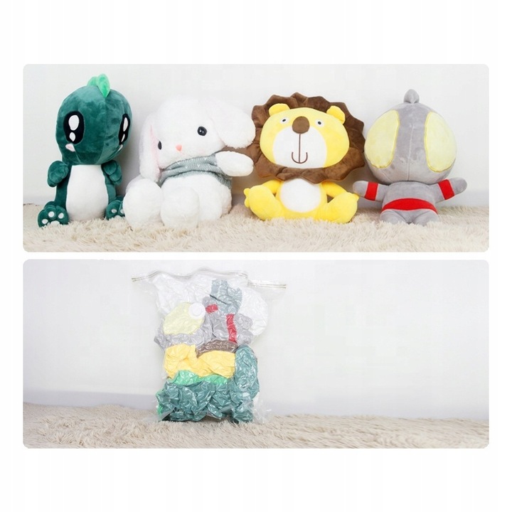 WORKI PRÓŻNIOWE Na Ubrania Pościel Torby, ZESTAW 12 SZTUK , 4 ROZMIARY