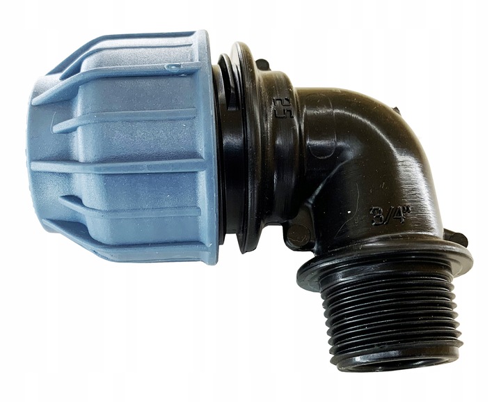 kolano Skręcane PE fi 25 x 1/2"GZ łączenie Rury Wąż Złączka Do Rury