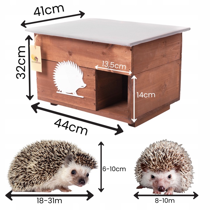Domek dom dla Jeża jeży DREWNIANY budka dom legowisko producent XXL