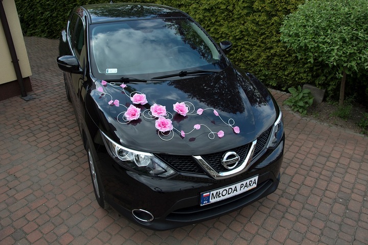 Dekoracja samochodu ozdoby na auto do ślubu A24