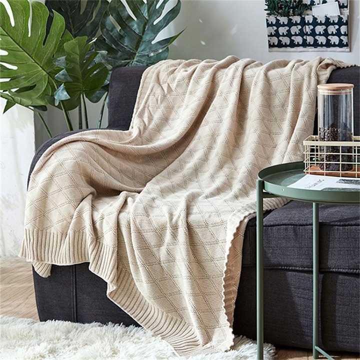 KOC CZYSTA BAWEŁNA 180cm wzór WAFEL LOFT DLA ALERGIKÓW NA PREZENT ŚWIĘTA