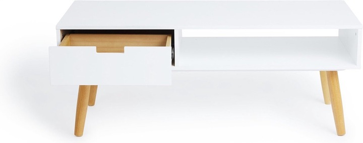 KOMODA Szafka RTV Kredens Regał na Telewizor z Szufladą BIAŁY