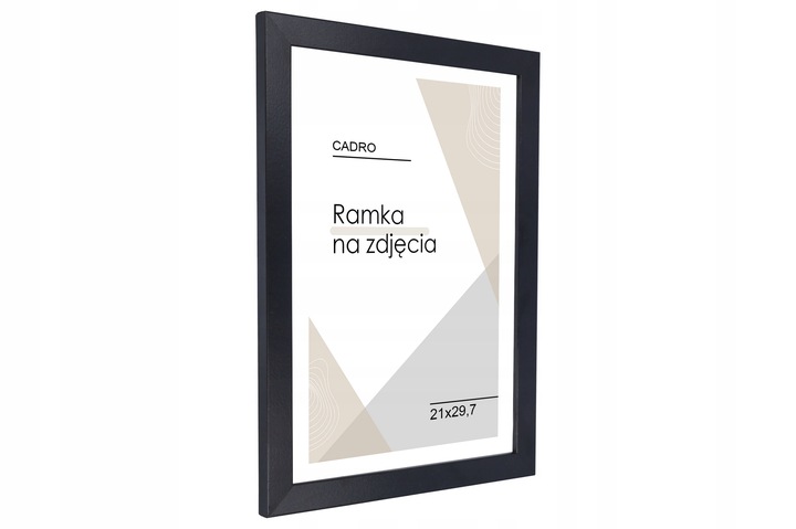 Ramka A3 ramki na zdjęcia 29,7x42 cm czarna rama MDF na ścianę CADRO