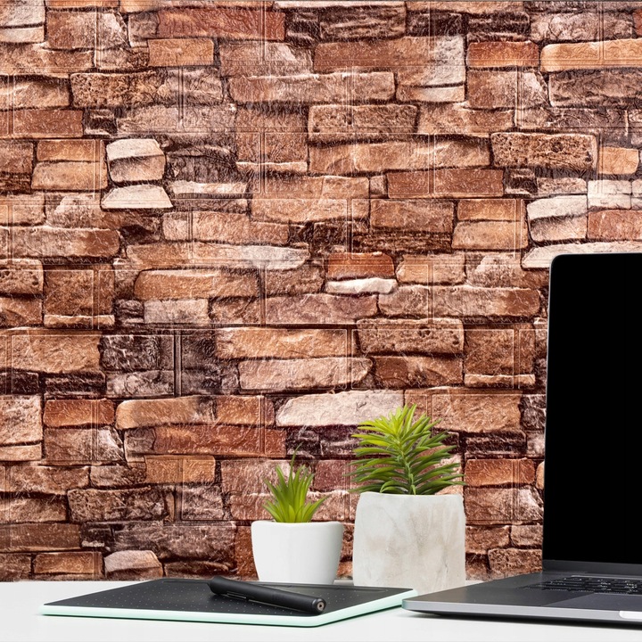 x10 PANEL PANELE ŚCIENNE 3D SAMOPRZYLEPNE TAPETA CEGŁA PŁYTA KASETON