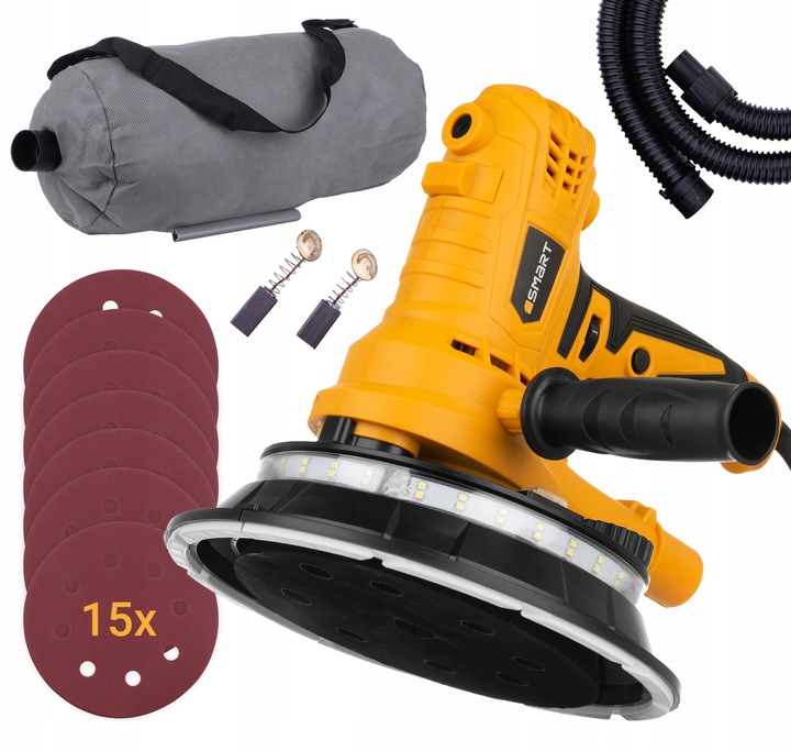 SZLIFIERKA DO GIPSU GŁADZI ŚCIAN SUFITU PŁYT GIPSOWYCH LED SAMOSSĄCA