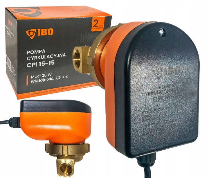 POMPA CYRKULACYJNA OBIEGOWA CWU DO WODY Z KABLEM ENERGOOSZCZĘDNA CPI 15-15