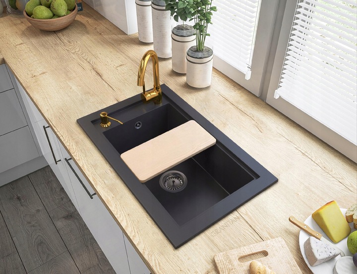 SYFON MANUALNY JEDNOKOMOROWY ZLEWOZMYWAKOWY KUCHENNY ANTYPRZELEWOWY