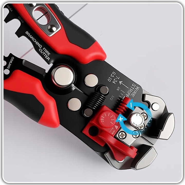 ŚCIĄGACZ IZOLACJI SZCZYPCE ZACISKARKA KABLI PRZEWODÓW AUTOMAT 0,2 -