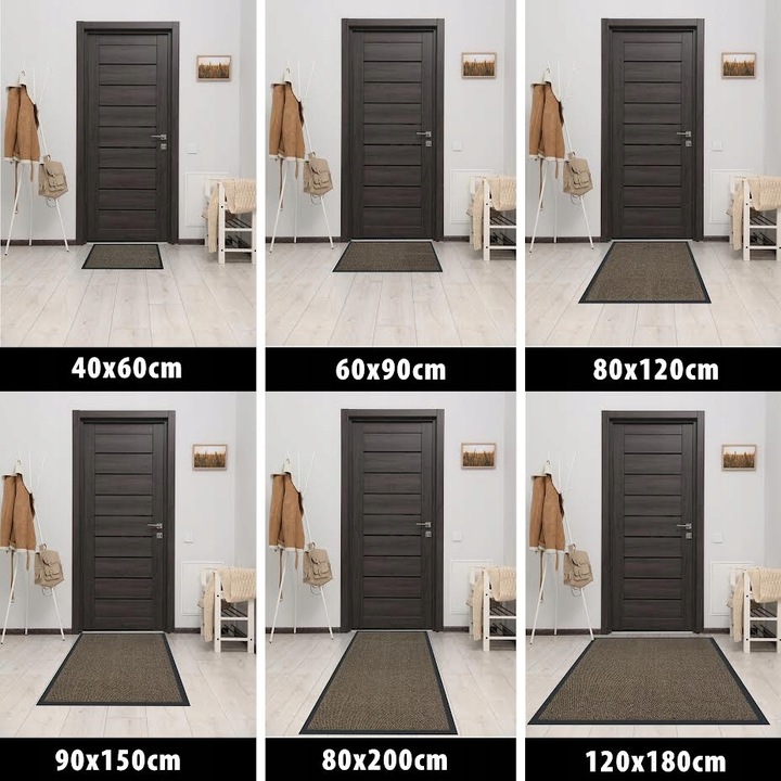 WYCIERACZKA POD DRZWI ZEWNĘTRZNA WEJŚCIOWA 80x120 DUŻA MATA DO BUTÓW