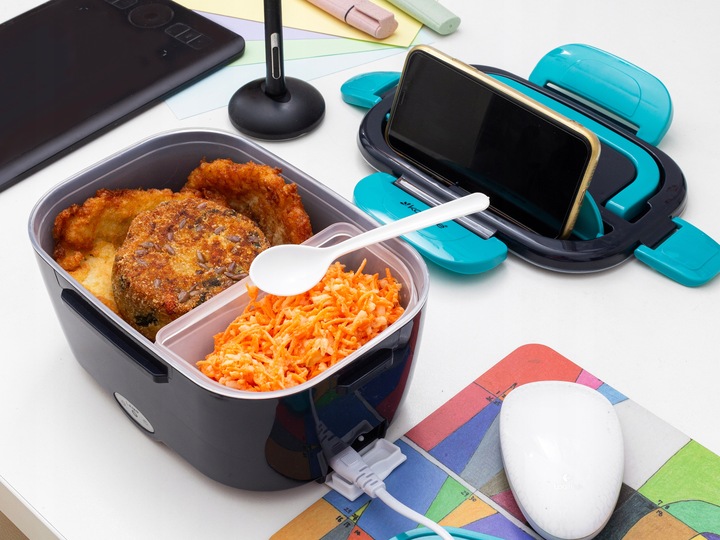 ELEKTRYCZNY LUNCH BOX termos obiadowy ŚNIADANÓWKA samochodowa KAMILLE 1,5 L