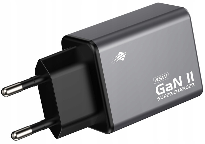 Szybka ładowarka sieciowa GaN II 45W 3A QC 3.0 1x USB C + 1x USB A