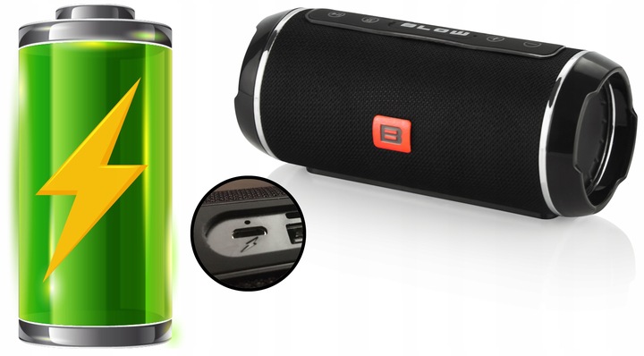 GŁOŚNIK BLUETOOTH USB SD AUX PRZENOŚNY BEZPRZEWODOWY RADIO FM WIEŻA