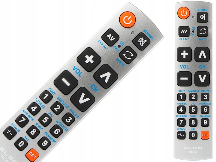 PILOT UNIWERSALNY DO TELEWIZORA DLA SENIORA DZIECI DUŻE PRZYCISKI