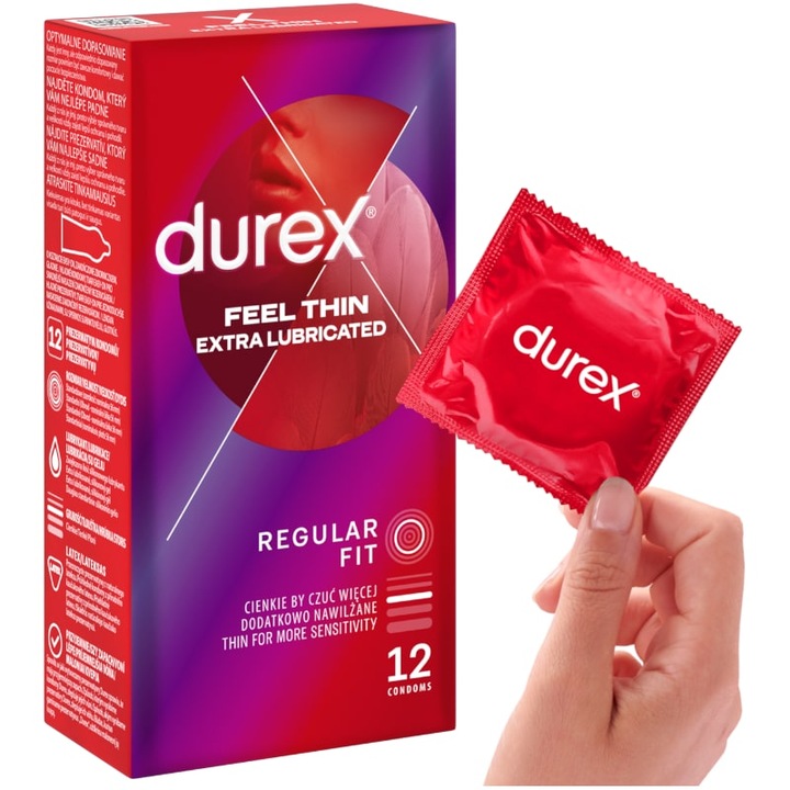 Prezerwatywy DUREX FETHERLITE ELITE dodatkowo nawilżane cienkie 12 szt.