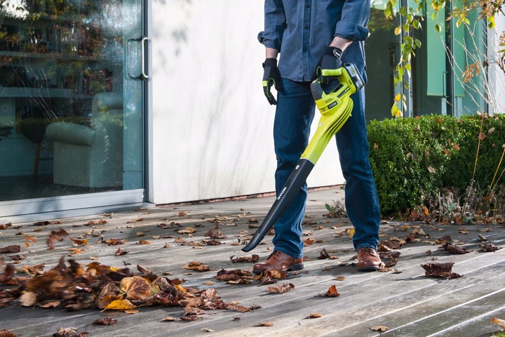 Dmuchawa 18 V Ryobi OBL1820S prędkość 245 km/h