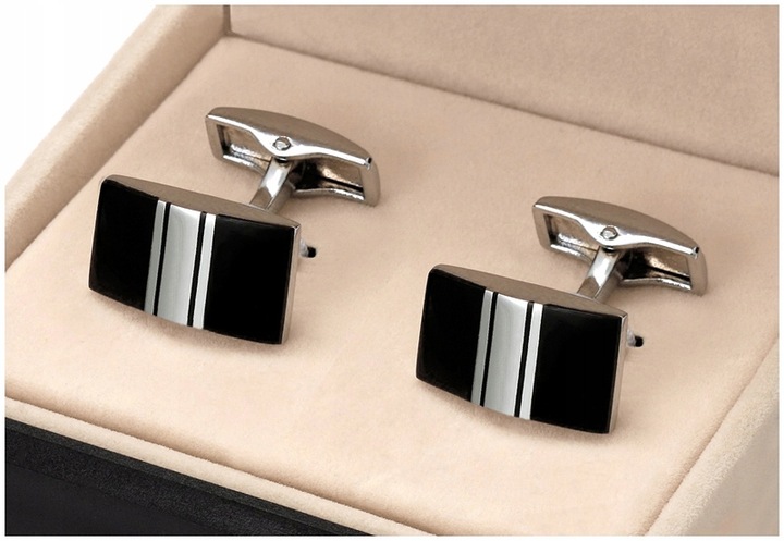 SPINKI + PUDEŁKO Spinka Mankietów Koszuli GREG sk159