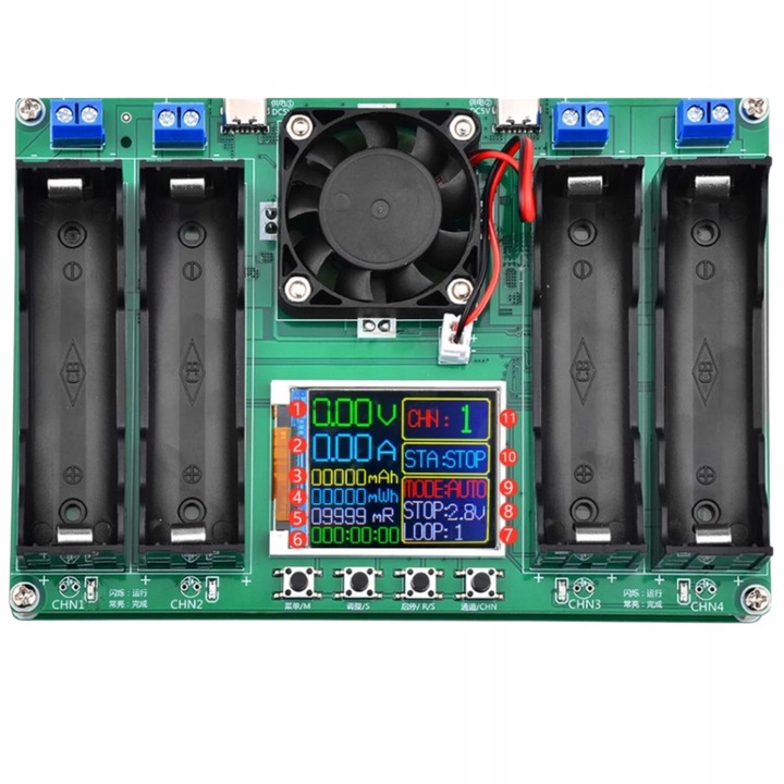 TESTER POJEMNOŚCI OGNIW AKUMULATORÓW 18650 z USB-C MIERNIK 4k