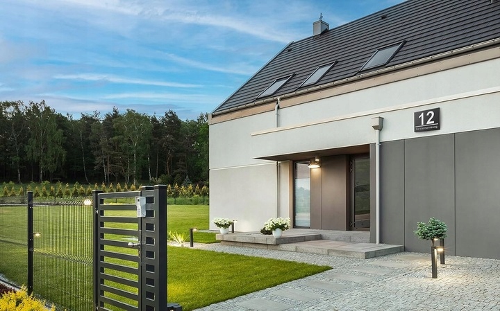 PODŚWIETLANY NUMER NA DOM TABLICZKA ADRESOWA LED 40X30 cm CZUJNIK ZMIERZCHU