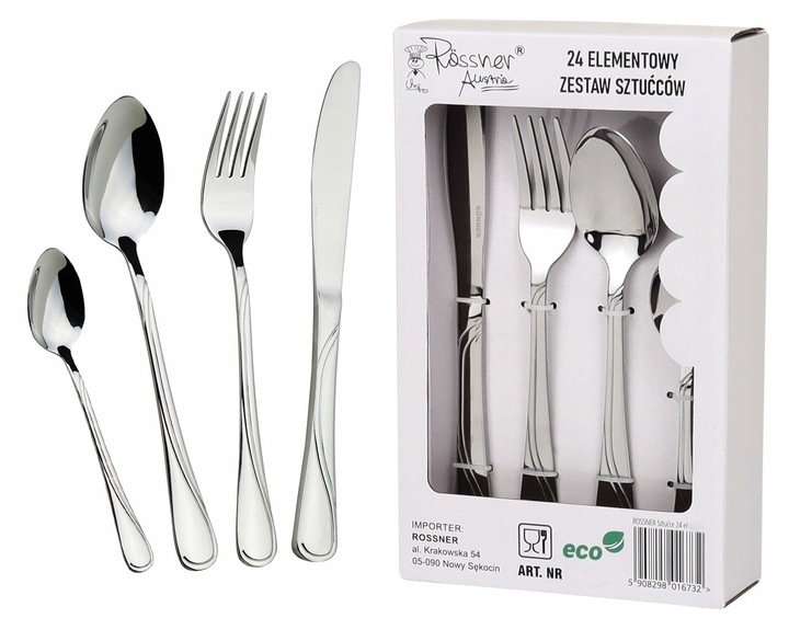 SZTUĆCE ZESTAW OBIADOWY KOMPLET 48 ELEMENTY DLA 12 OSÓB