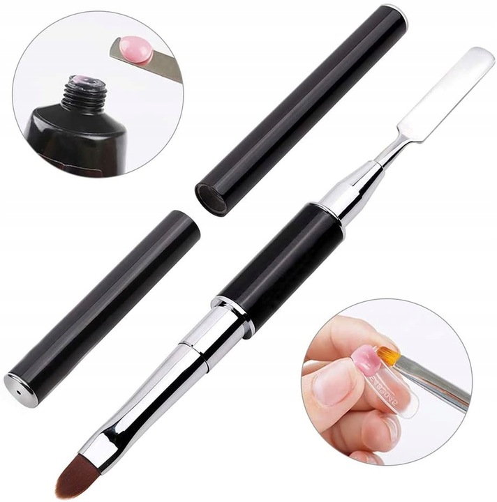 Zestaw akrylożel 30ml + dual formy 120szt + pędzelek i liquid do paznokci