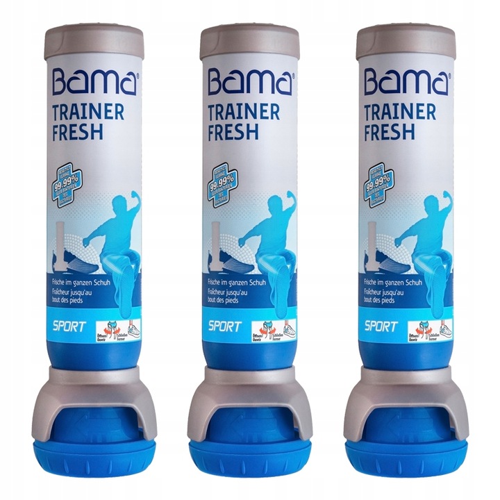 Odświeżacz, dezodorant do butów Bama Trainer Fresh - Zestaw 3 x 100 ml