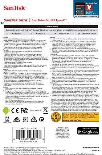 Pendrive SanDisk Ultra Dual Drive Go 512 GB USB 3.0, USB 3.1 typ C czarny