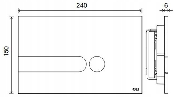 Przycisk spłukujący do stelaża podtynkowego KOŁO SLIM SLIM 2 biały