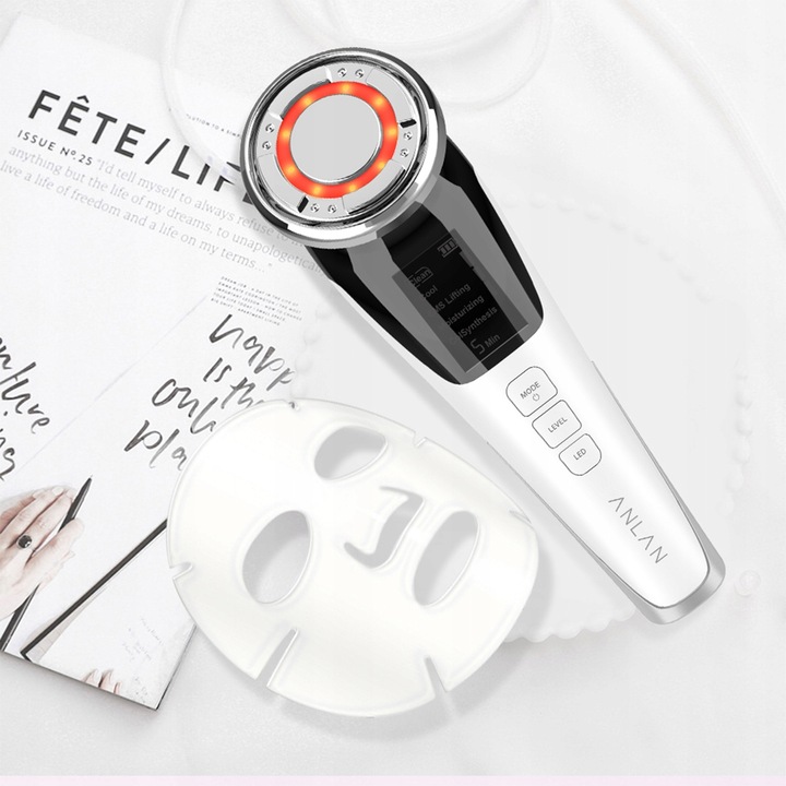 MEZOTERAPIA BEZIGŁOWA MASAŻER EMS TWARZY LIFTING 5w1 URZĄDZENIE DO MASAŻU