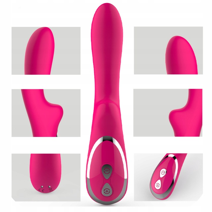 WIBRATOR DAMSKI INTENSYWNYCH ORGAZMÓW 10 FUNKCJI MASAŻER PUNKTU G 2W1 MOCNY