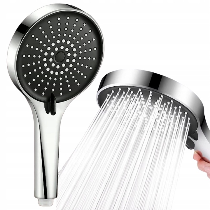 Słuchawka prysznicowa natryskowa 5 funkcji ekologiczna ANTI-CALC chrom duża