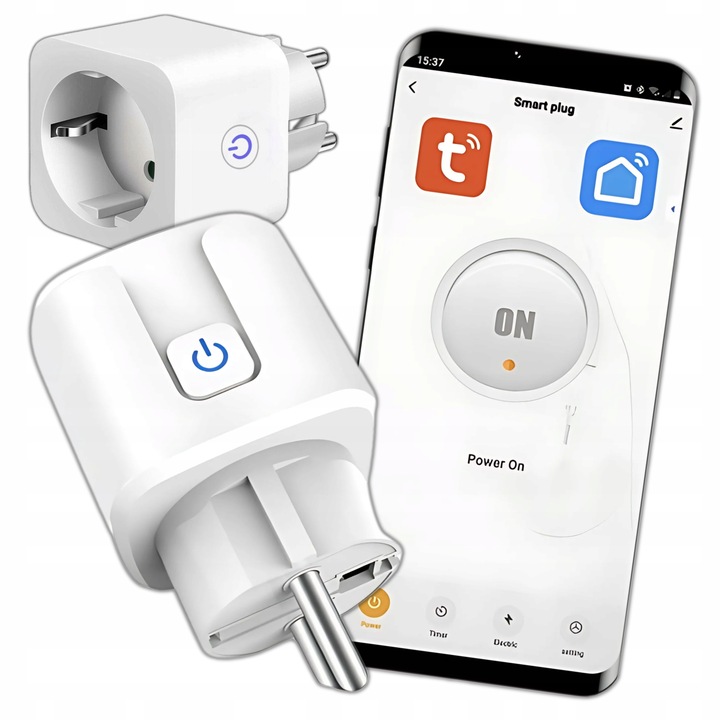 INTELIGENTNE GNIAZDKO STEROWANE WiFi ANDROID TUYA SMART POMIAR