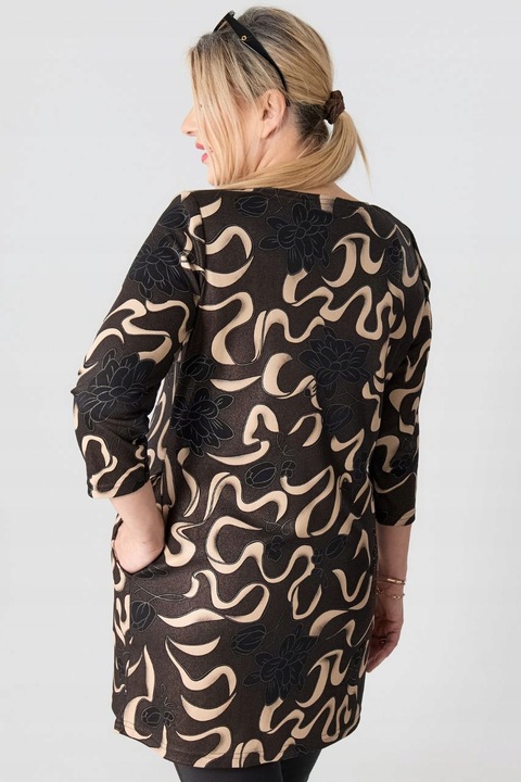 Tunika damska elegancka bluzka 3/4 rękaw POLSKI PRODUCENT duże