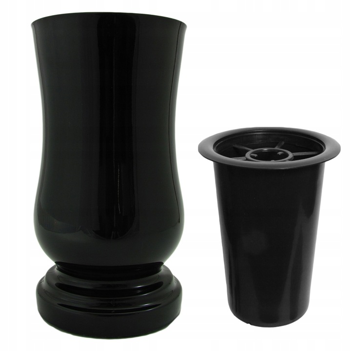 Wazon nagrobkowy czarny ciężki wazony nagrobne wazon nagrobny z