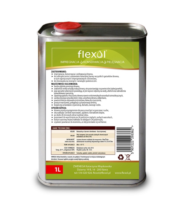 Olej tungowy impregnat do drewna naturalny tung oil