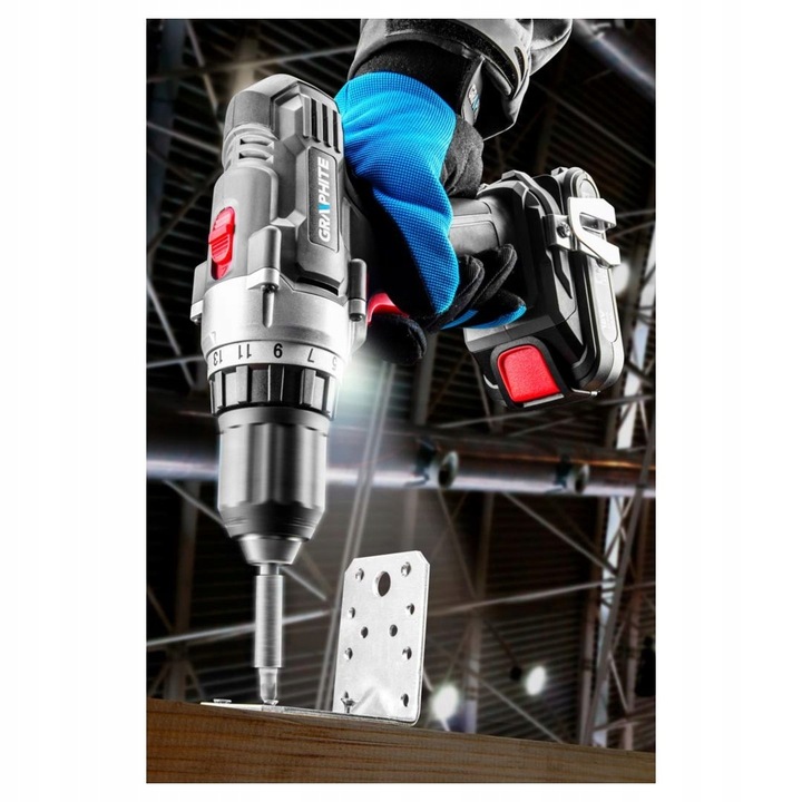 WIERTARKO WKRĘTARKA AKUMULATOROWA GRAPHITE + ZESTAW BITÓW 10 szt.