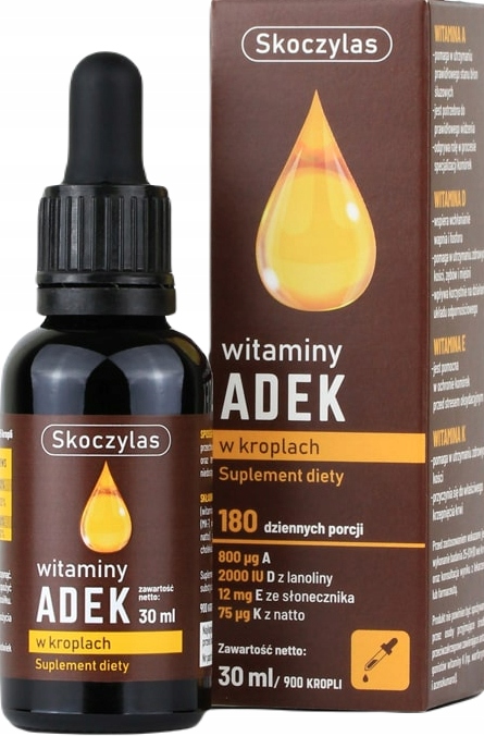 SKOCZYLAS ADEK WITAMINA A D3 E K2 MK-7 KROPLE 30ml