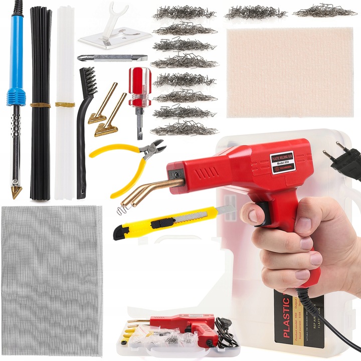 ZESTAW DO NAPRAWY ZDERZAKÓW ELEMENTÓW PLASTIKOWYCH ZSZYWACZ ZSZYWKI