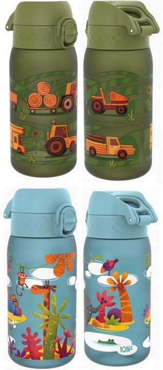 ION8 Dziecięcy bidon butelka na wodę do szkoły przedszkola BPA Free 400ml