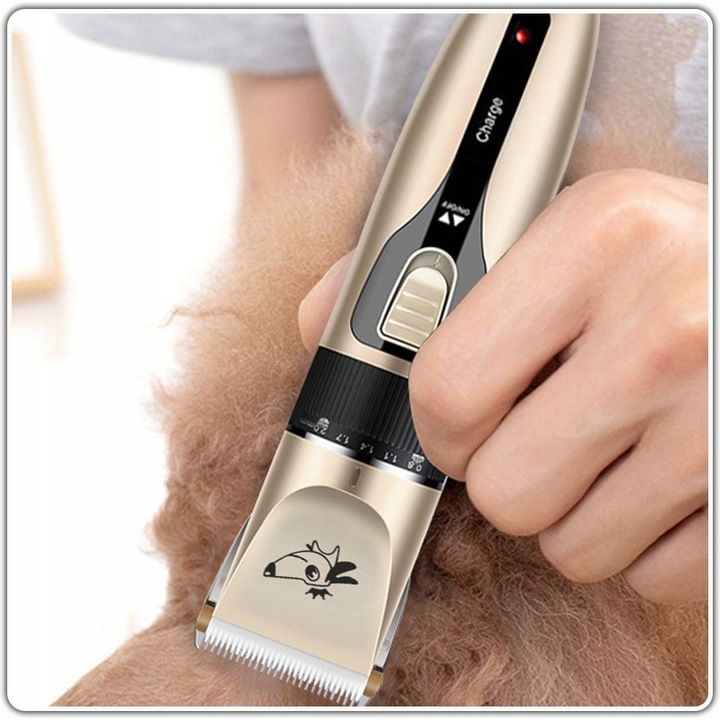 MOCNA Maszynka do strzyżenia PSÓW PSA zwierząt bezprzewodowa CICHA zestaw